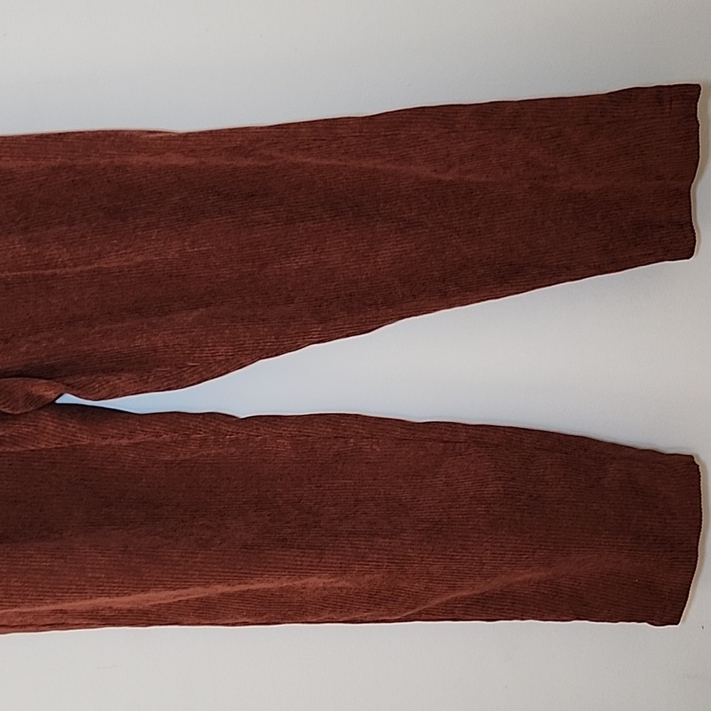 Madewell High Waist Tapered Corduroy Pants      Rust Red Trousers Size 4 - Picture 6 of 16